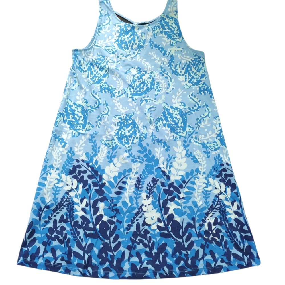 Lilly Pulitzer Blue Peri Turtle Kristen Dress